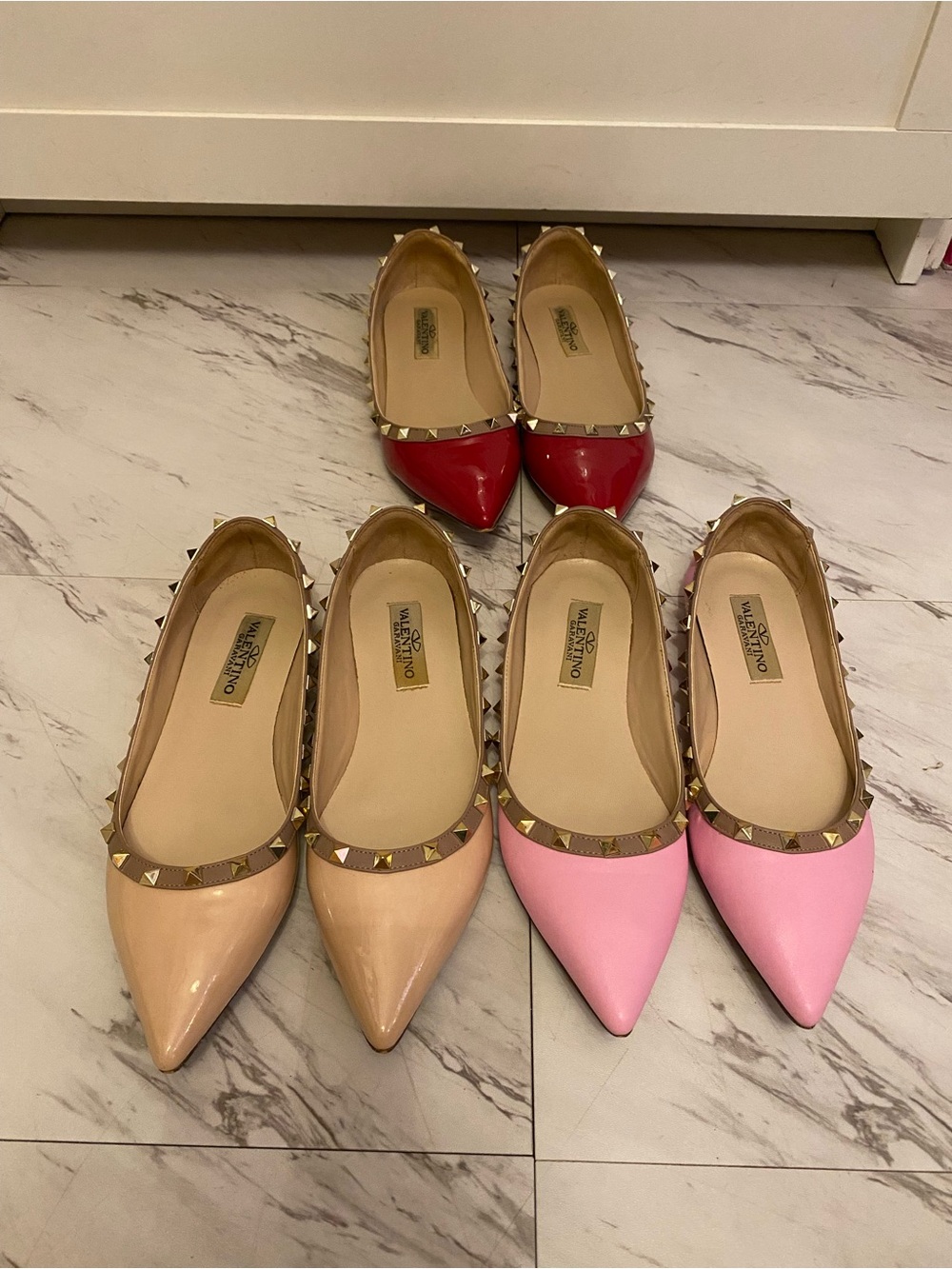 Rockstud Pointed flats